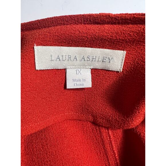 Laura Ashley Cardigan Jacket Womens 1X Cascade Open CARDIGAN Dolman Elbow - Picture 9 of 10